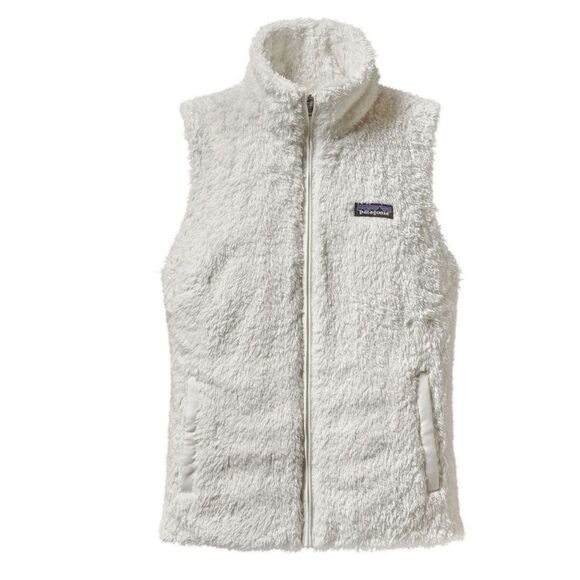 Patagonia Women’s Los Gatos Vest White Birch Fuzzy Fleece Size Medium - Picture 1 of 7